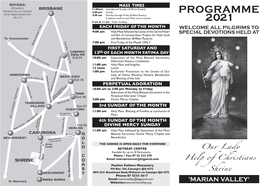 Marian Valley Programme 2021