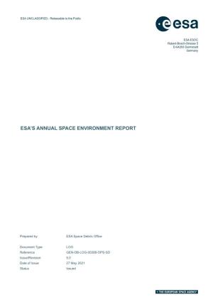 Esa's Annual Space Environment Report