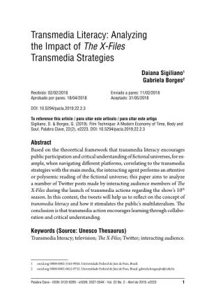 Transmedia Literacy: Analyzing the Impact of the X-Files Transmedia Strategies