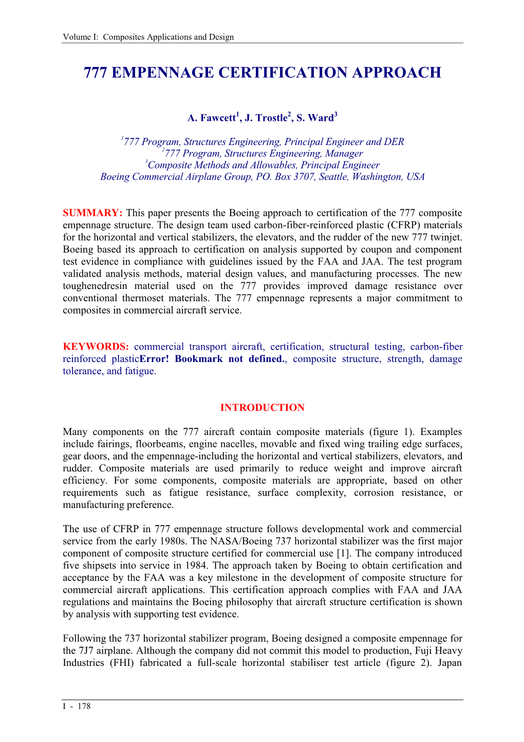 777 Empennage Certification Approach