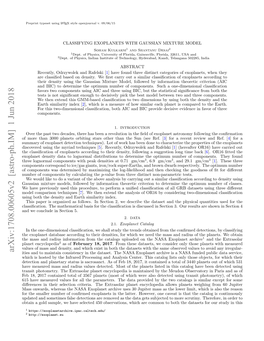 Arxiv:1708.00605V2 [Astro-Ph.IM] 1 Jun 2018 Ities and to Maintain Consistency in the Dataset