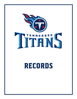 RECORDS Tennessee Titans 2020 Media Guide Records ALL-PRO and PRO BOWL LEADERS