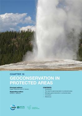 Geoconservation in Protected Areas Principal Authors: CONTENTS Roger Crofts and John E