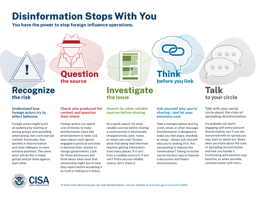 Disinformation Stops with You You Have the Power to Stop Foreign Influence Operations