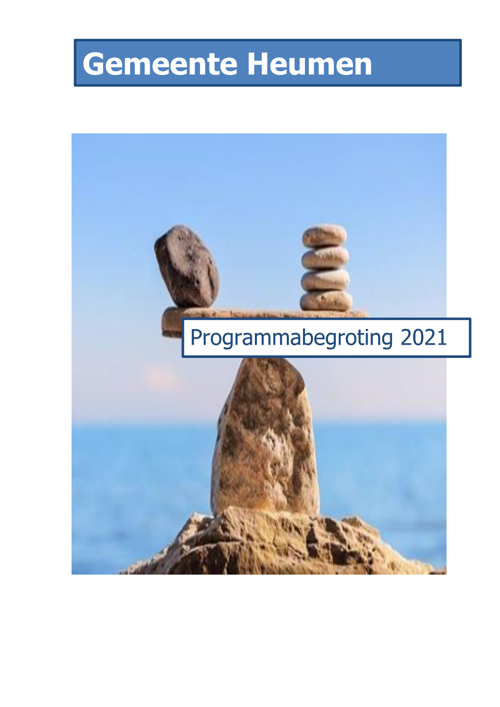 Programmabegroting 2021