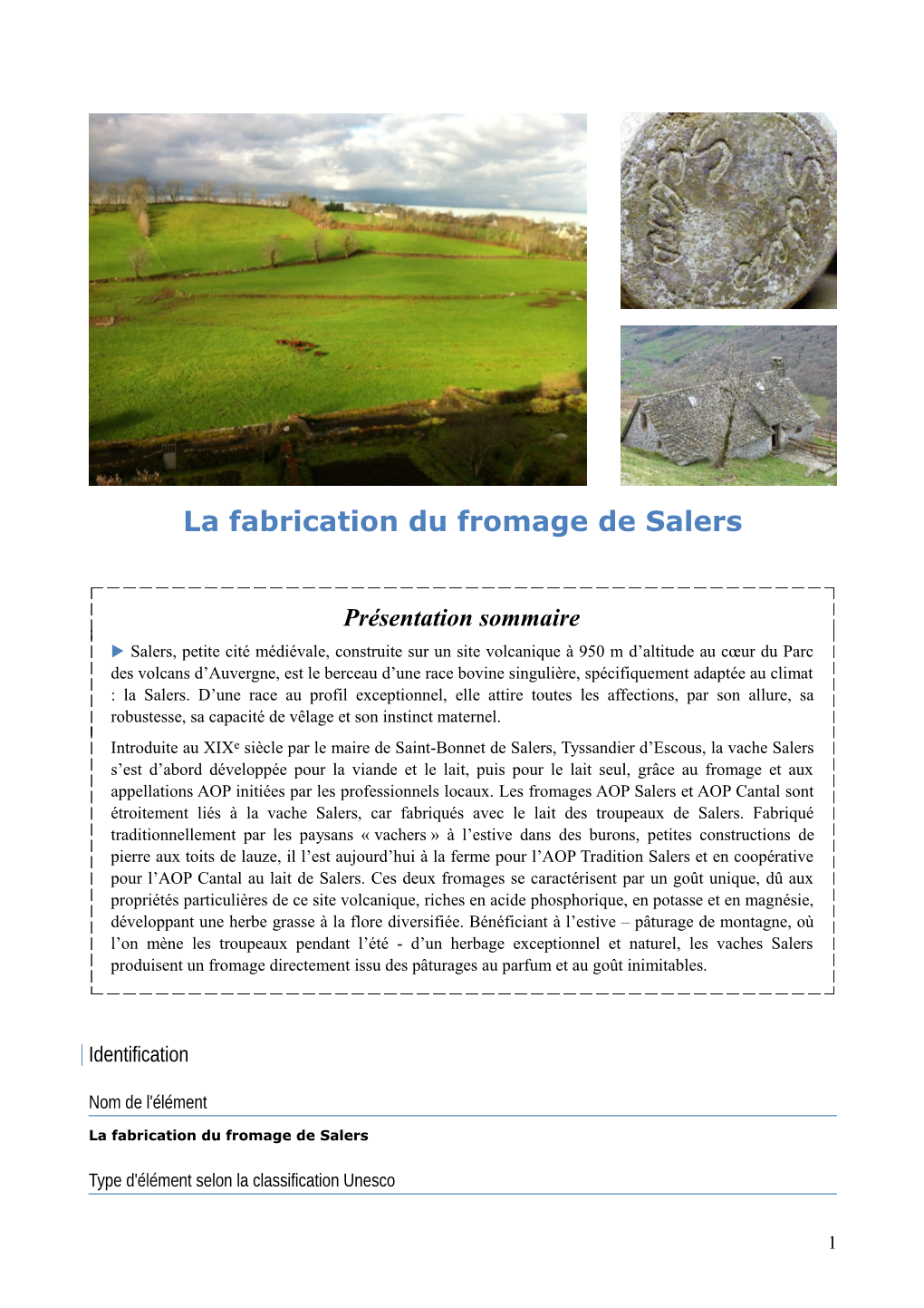 La Fabrication Du Fromage De Salers