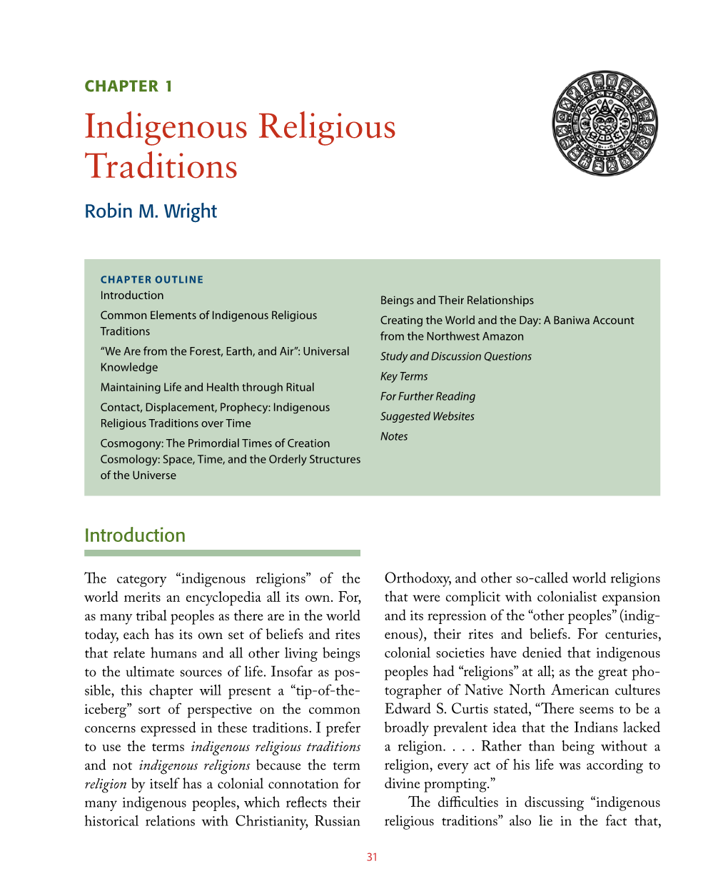 Indigenous Religious Traditions Robin M