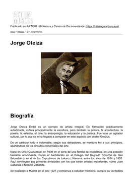 Jorge Oteiza Biografía