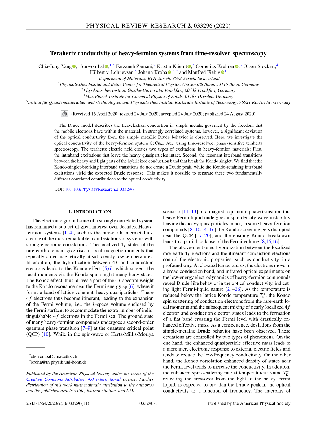 (2020) Terahertz Conductivity of Heavy-Fermion Systems from Time