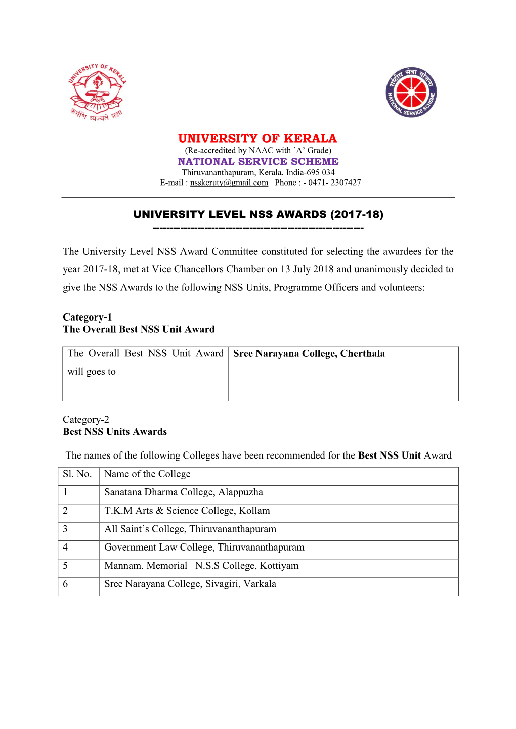 University of Kerala