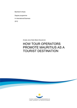 How Tour Operators Promote Mauritius As a Tourist Destination