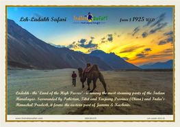 Leh-Ladakh Safari from $ 1925 USD