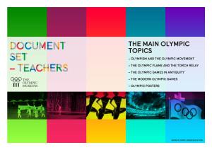 The Main Olympic Topics – Olympism and the Olympic Movement