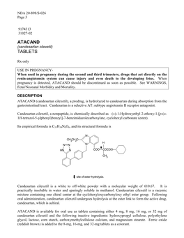 Atacand Tablets