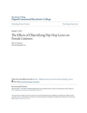 The Effects of Objectifying Hip-Hop Lyrics on Female Listeners" (2013)