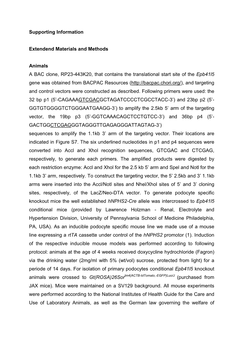 Supporting Information Extendend Materials and Methods Animals A