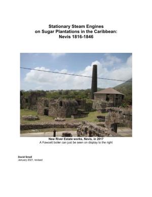 Stationary Steam Engines on Sugar Plantations in the Caribbean: Nevis 1816-1846