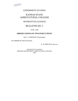 SB003 1888 Observations on Two Insect Pests