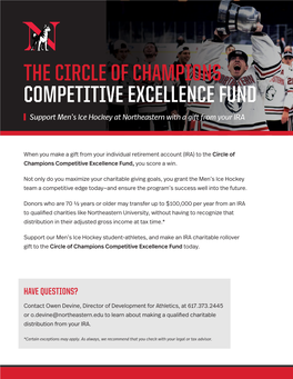 Men's Hockey: Circle of Champions IRA Rollover