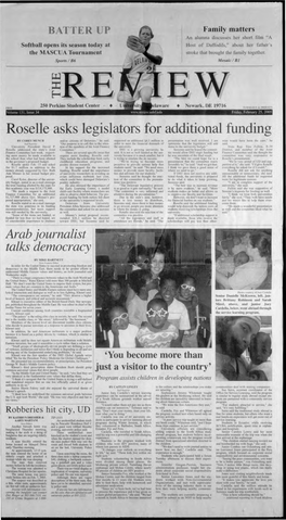 Roselle Asks Legislators for Additional Funding