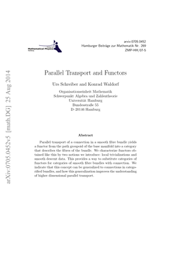 Parallel Transport and Functors