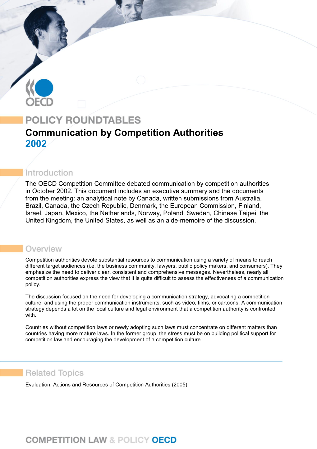 Communication by Competition Authorities 2002