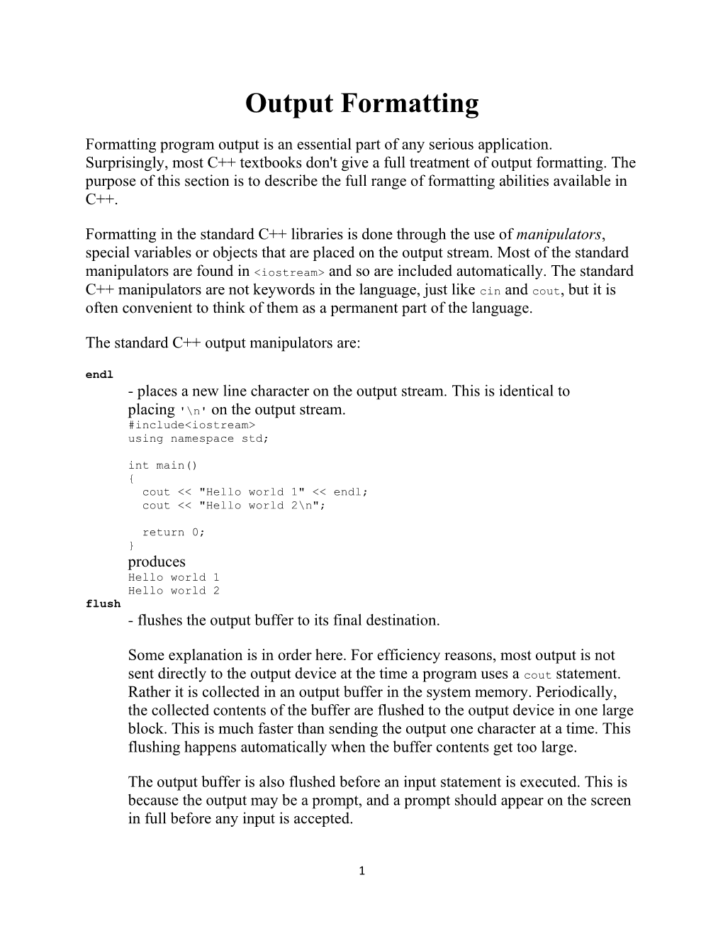 Output Formatting.Pdf