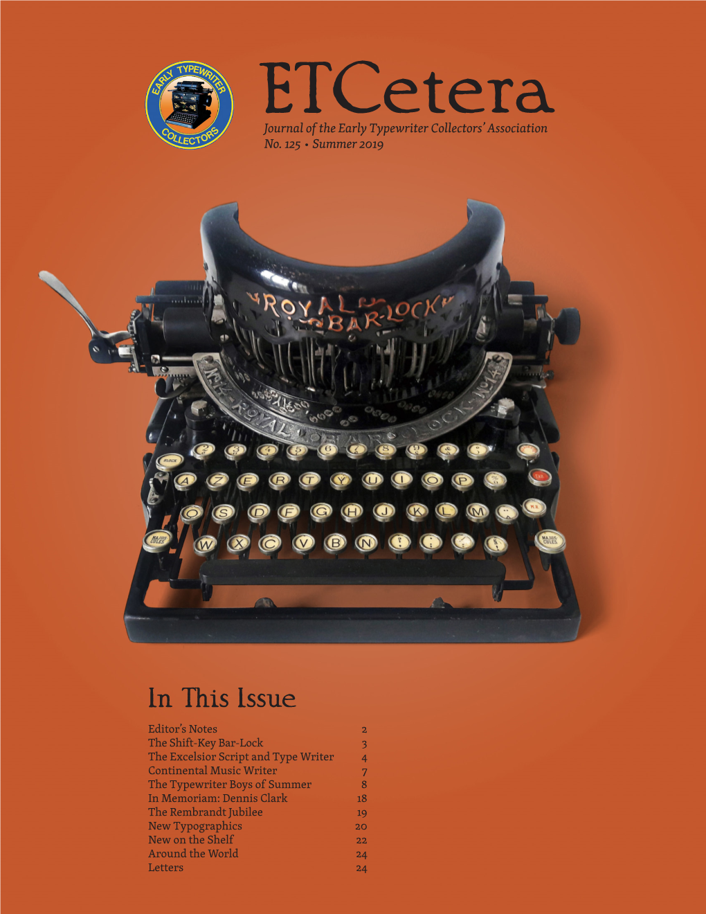 Etcetera Journal of the Early Typewriter Collectors’ Association No