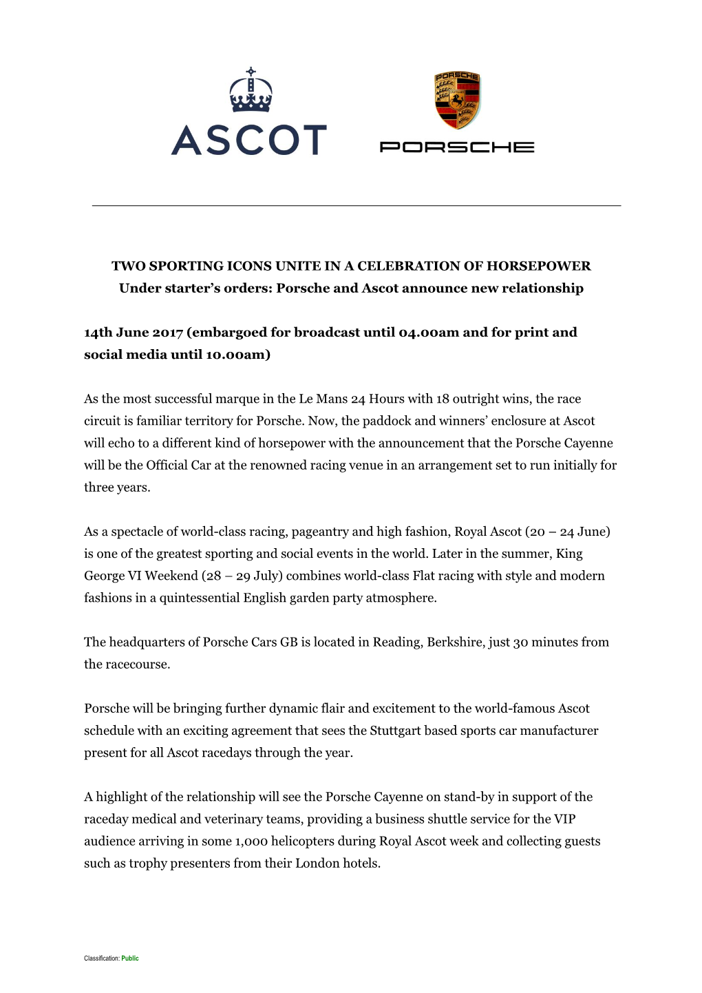 Porsche and Ascot Announce New Relationship 14