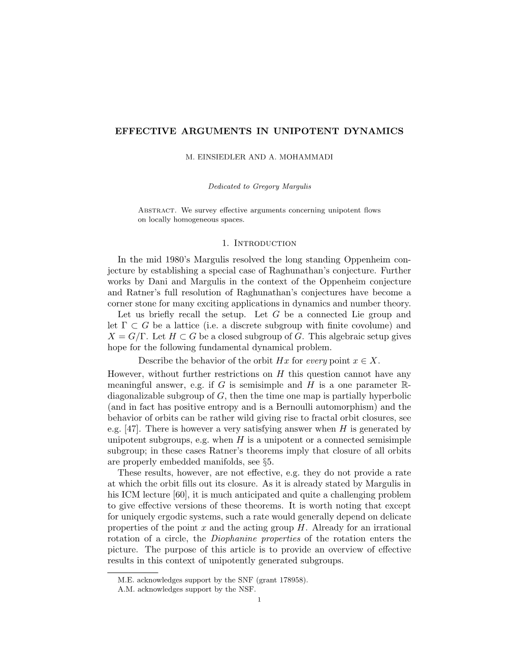Effective Arguments in Unipotent Dynamics