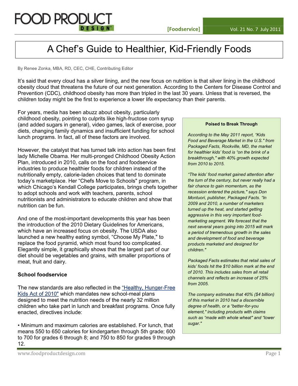 A Chef's Guide to Healthier, Kid-Friendly Foods