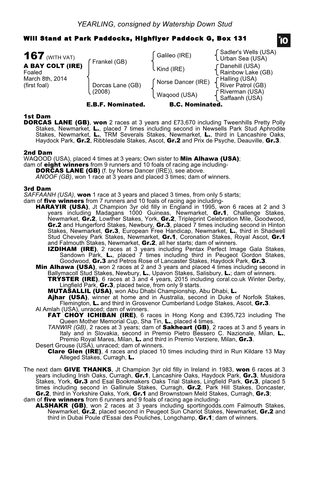 October Yearling Sale Book 1