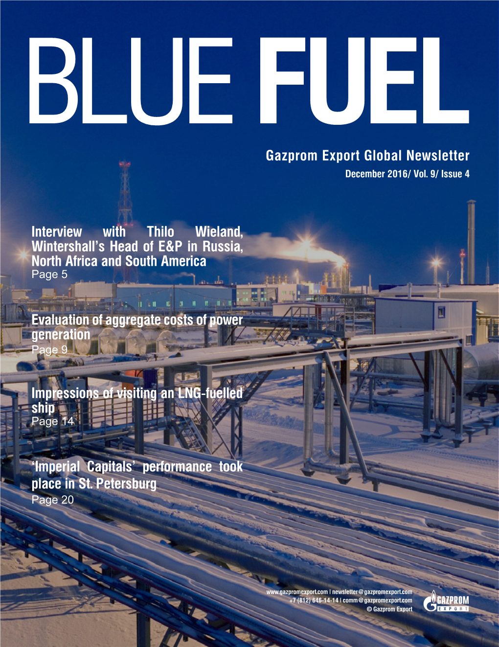 Gazprom Export Global Newsletter December 2016/ Vol