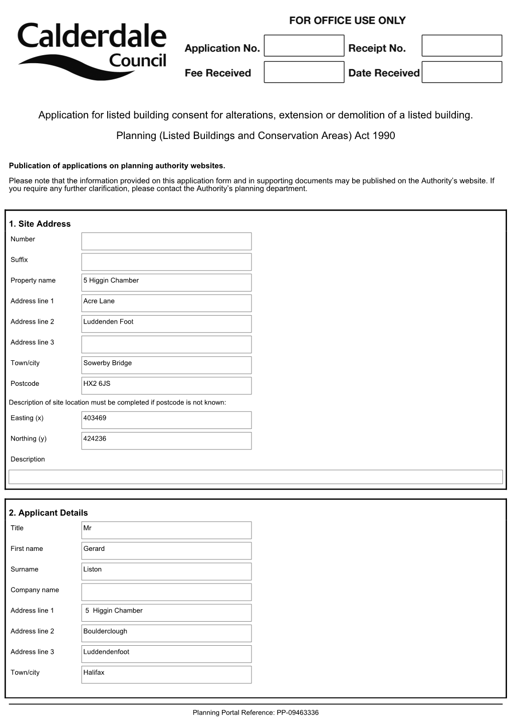 Listed Building Consent for Alterations, Extension Or Demolition of a Listed Building