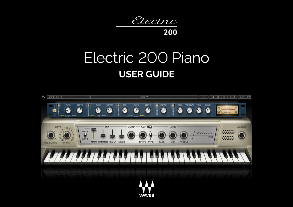 Waves Electric 200 Piano User Guide