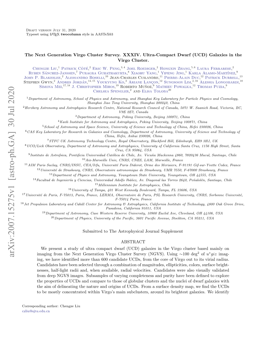 The Next Generation Virgo Cluster Survey. XXXIV. Ultra-Compact Dwarf (UCD) Galaxies in the Virgo Cluster