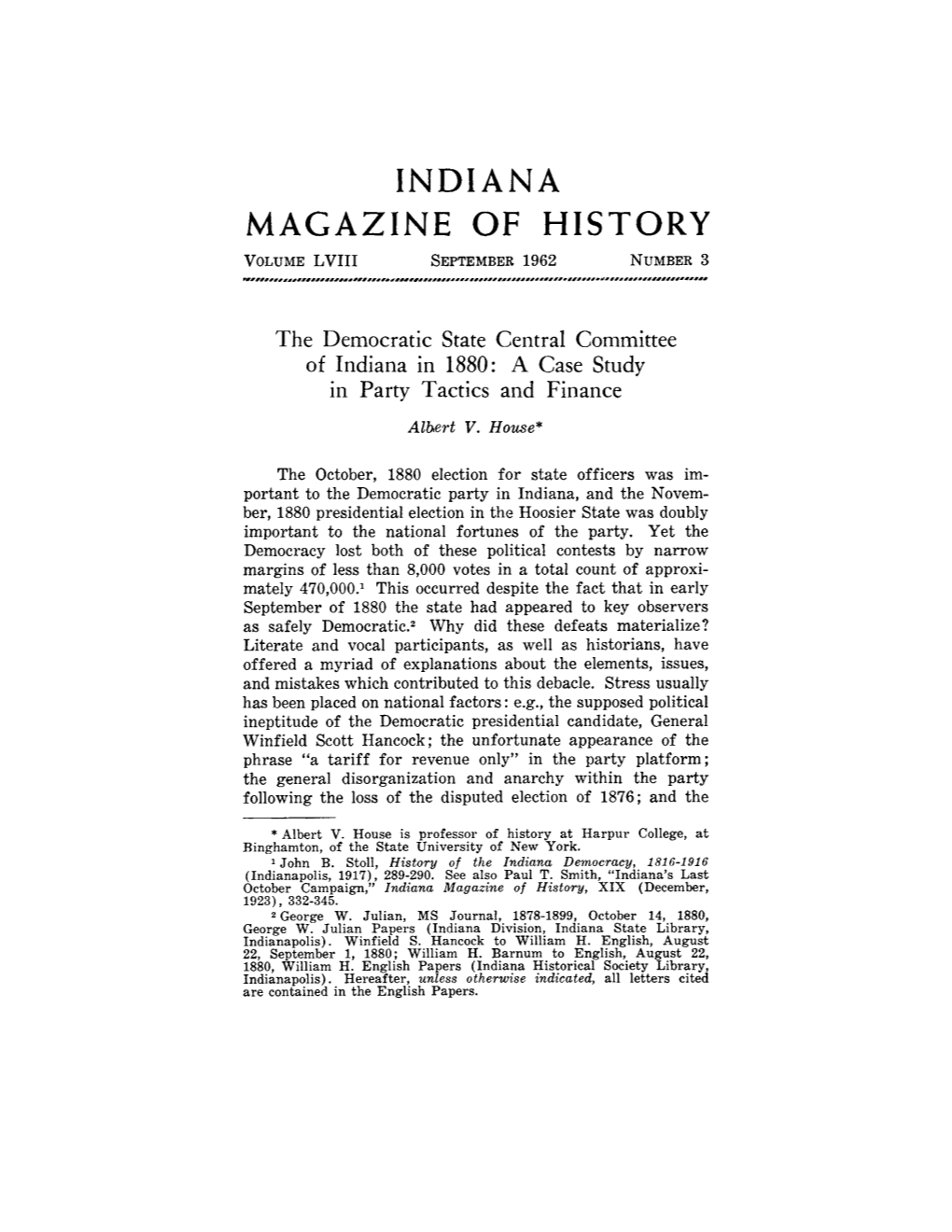 Indiana Magazine of History