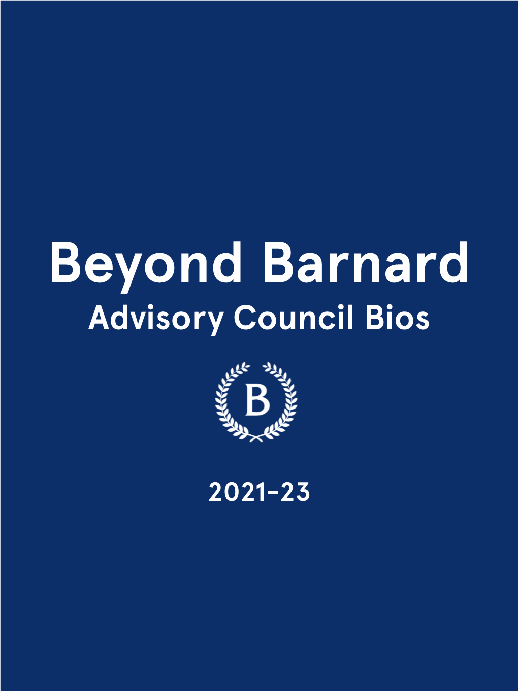 Beyond Barnard Advisory Council Bios