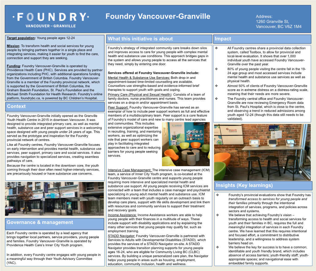 Foundry Vancouver-Granville Address: 1260 Granville St, Vancouver, BC V6Z 1M4