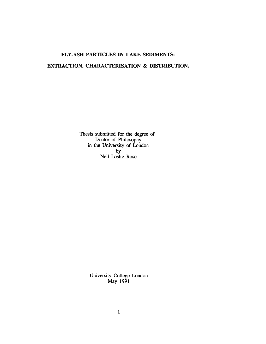 Fly-Ash Particles in Lake Sediments