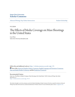 The Effects of Media Coverage on Mass Shootings in the United States" (2018)