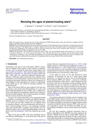 Revising the Ages of Planet-Hosting Stars⋆