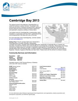 Cambridge Bay 2013