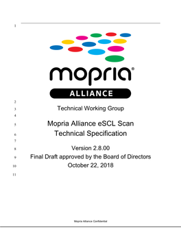 Mopria Alliance Escl Scan Technical Specification