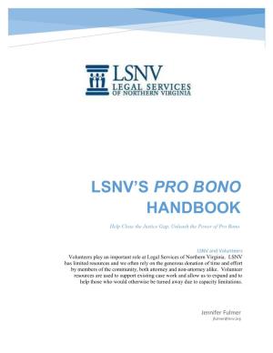 Lsnv's Pro Bono Handbook