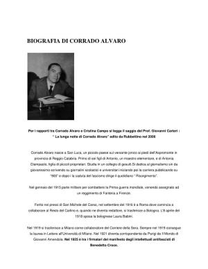 Biografia Di Corrado Alvaro