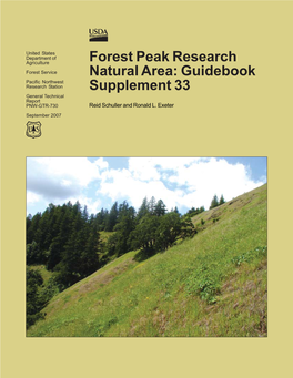 Forest Peak Research Natural Area: Guidebook Supplement 33