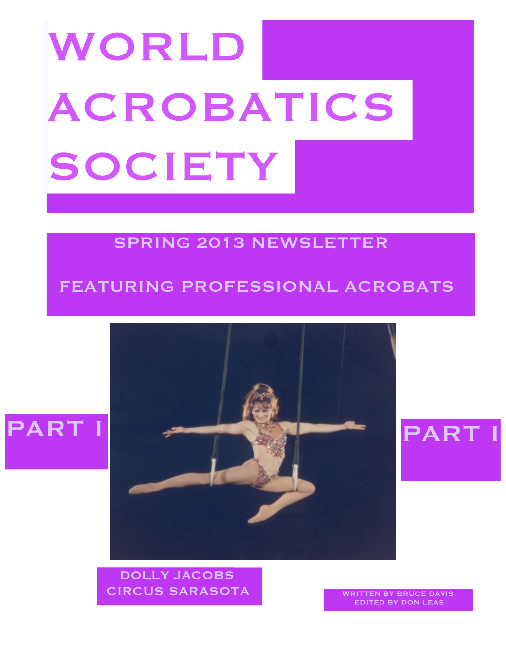 2013 WAS Spring Newsletter