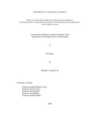 A Dissertation Submitted in Partial Satisfaction of the Requirements for the Degree Doctor of Philosophy