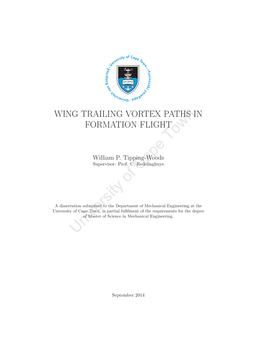 Wing Trailing Vortex Paths in Formation Flight